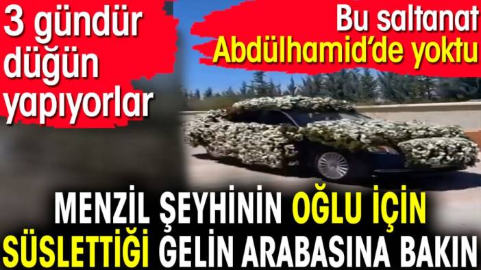 Menzil şeyhinin oğlu için süslettiği gelin arabasına bakın. Bu saltanat Abdülhamid'de yoktu