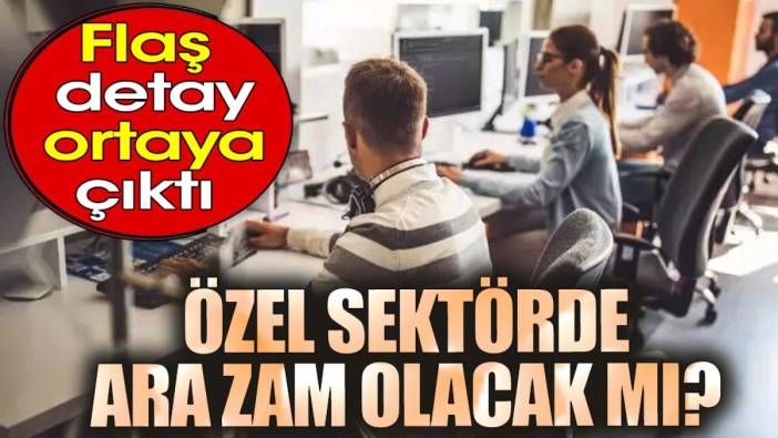 Özel sektörde ara zam olacak mı? Flaş detay ortaya çıktı