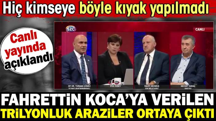 Fahrettin Koca’ya verilen trilyonluk araziler ortaya çıktı. Canlı yayında açıklandı