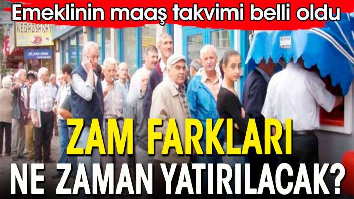 Emeklinin zam farkı ne zaman yatacak. Emekli maaş takvimi belli oldu