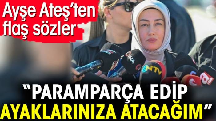 Ayşe Ateş'ten flaş sözler: Paramparça edip ayaklarınıza atacağım