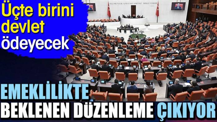 Emeklilikte beklenen düzenleme çıkıyor. Üçte birini devlet ödeyecek