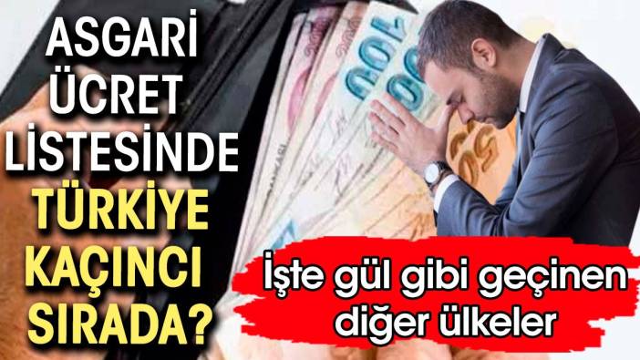 Asgari ücret sıralamasında Türkiye kaçıncı sırada. İşte gül gibi geçinen ülkeler