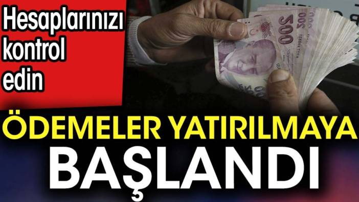 Ödemeler yatırılmaya başlandı. Hesaplarınızı kontrol edin