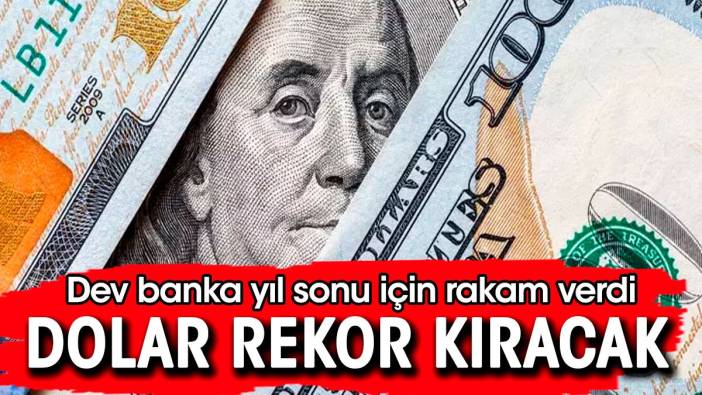 Dolar rekor kıracak. Dev banka yıl sonu için rakam verdi