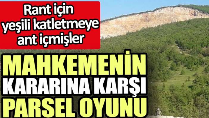 Mahkemenin kararına karşı parsel oyunu