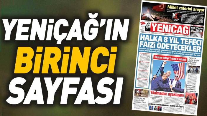 Yeniçağ Gazetesi: Halka 8 yıl tefeci faizi ödetecekler