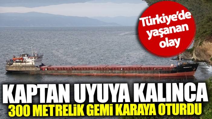 Kaptan uyuya kalınca 300 metrelik gemi karaya oturdu