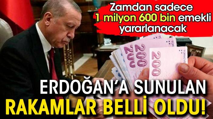 Erdoğan'a sunulan rakamlar belli oldu. Sadece 1 milyon 600 bin emekli yararlanacak