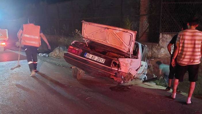 İzmir’de feci kaza. Su kanalına uçtu