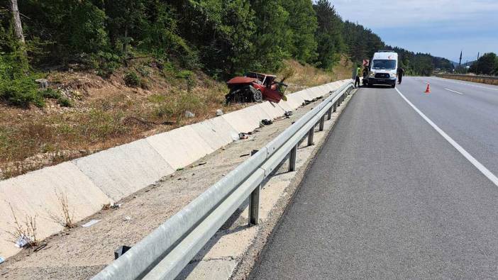 Bolu-Mudurnu yolunda feci kaza: 1 ölü 1 yaralı