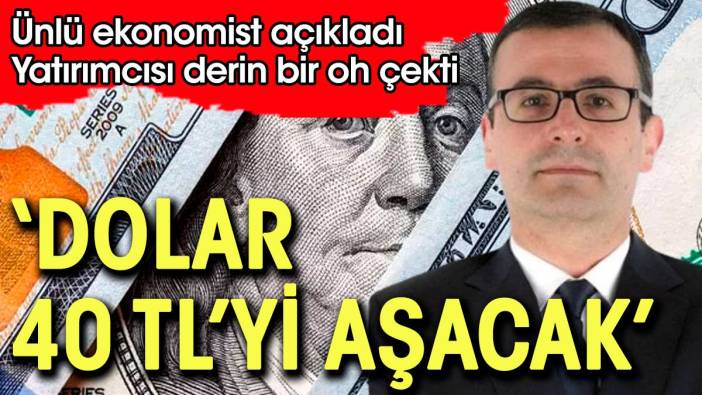 'Dolar 40 TL'yi aşacak' Ünlü ekonomist açıkladı, dolar yatırımcısı derin bir oh çekti