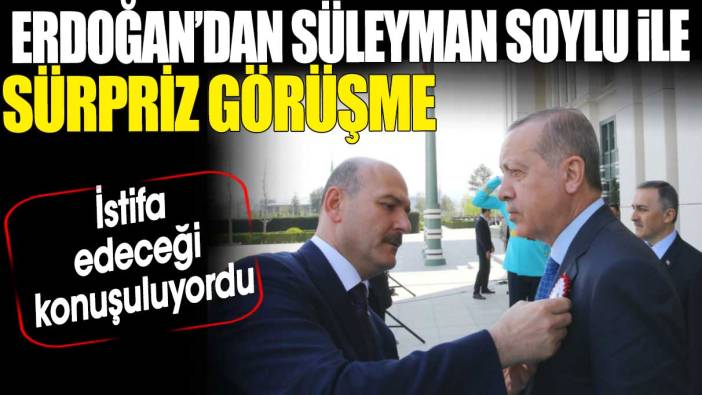 Erdoğan’dan Süleyman Soylu ile sürpriz görüşme. İstifa edeceği konuşuluyordu