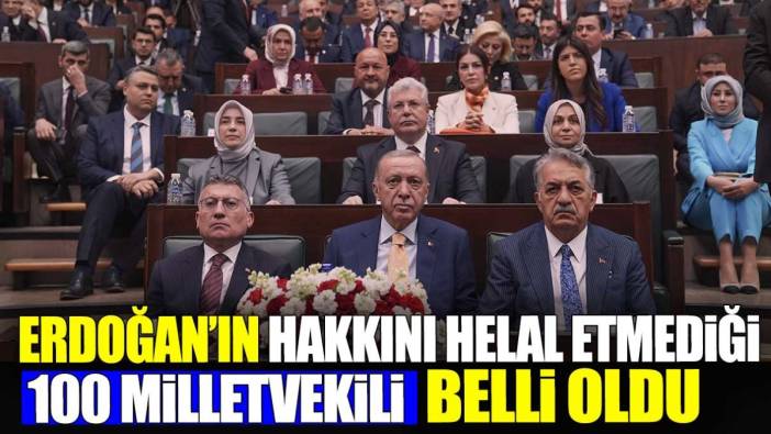 Erdoğan'ın ‘hakkını helal etmediği' 100 milletvekili belli oldu
