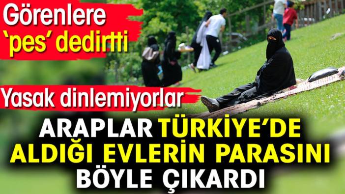 Araplar Türkiye’de aldığı evlerin parasını böyle çıkardı. Yasak dinlemiyorlar