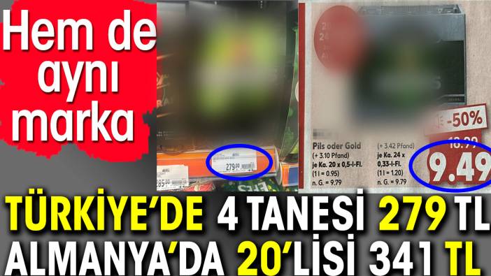 Türkiye’de 4 tanesi 279 TL’ye Almanya’da 20’lisi 341 TL’ye satılıyor