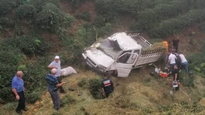 Trabzon'da kamyonet devrildi. 8 yaralı