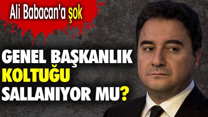 Ali Babacan'a şok. Genel başkanlık koltuğunu kayıp mı edecek?