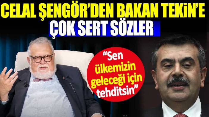 Celal Şengör’den Bakan Tekin’e çok sert sözler: Sen ülkemizin geleceği için tehditsin