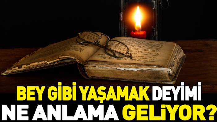 Bey gibi yaşamak deyimi ne anlama geliyor?