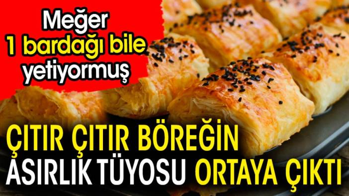 Çıtır çıtır böreğin tüyosu ortaya çıktı. Meğer 1 bardağı bile yetiyormuş