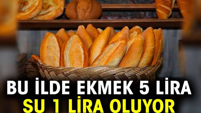 Bu ilde ekmek 5 lira, su 1 lira oluyor