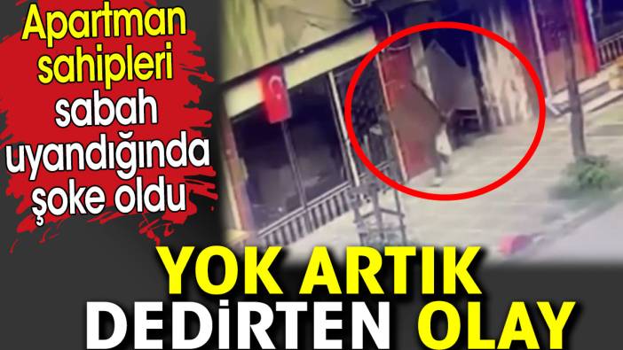 Yok artık dedirten olay. Apartman sahipleri sabah uyandığında şoke oldu