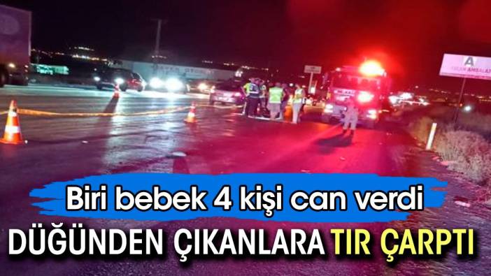 Düğün çıkışı facia: Biri bebek 4 kişi öldü