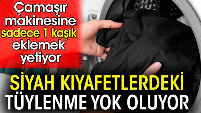 Çamaşır makinesine 1 kaşık eklemek yetiyor. Siyah kıyafetlerdeki tüyler yok oluyor