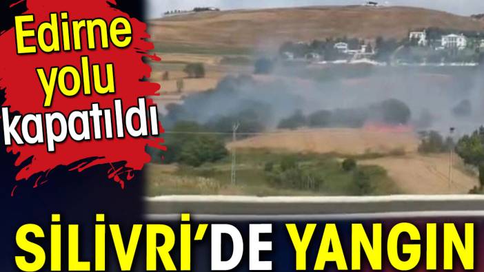 Silivri'de yangın. Edirne yolu kapatıldı