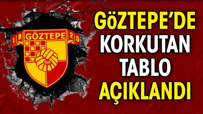 Göztepe'yi korkutan tablo açıklandı