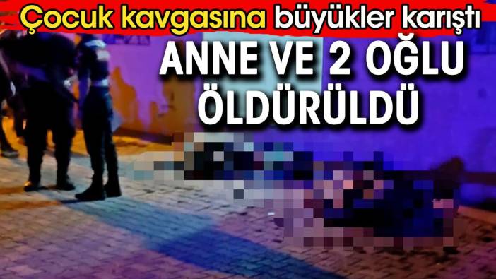 Çocuk kavgasına büyükler karıştı. Anne ve 2 oğlu öldürüldü