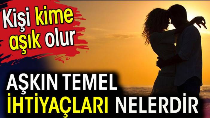 Aşkın temel ihtiyaçları  nelerdir? Kişi kime aşık olur