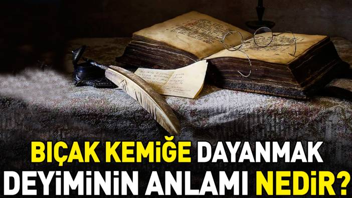 Bıçak kemiğe dayanmak deyimi ne anlama geliyor?