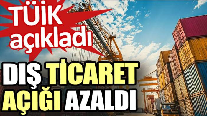 Dış ticaret açığı azaldı. TÜİK açıkladı