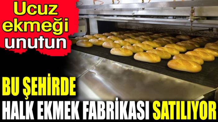 Bu şehirde Halk Ekmek fabrikası satılıyor. Ucuz ekmeği unutun