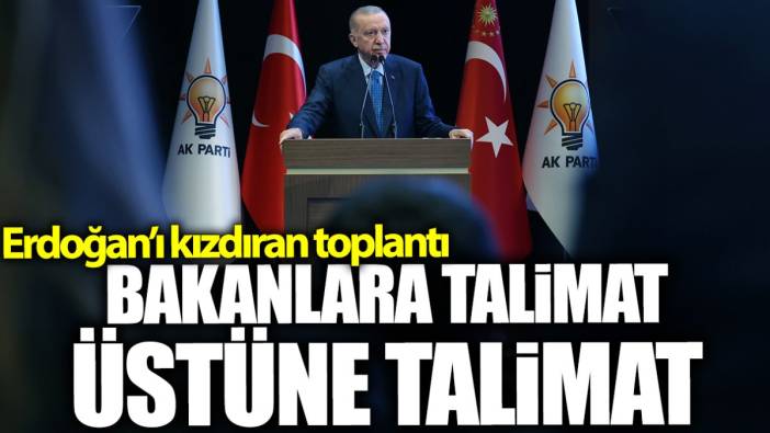 Erdoğan’ı kızdıran toplantı! Bakanlara talimat üstüne talimat