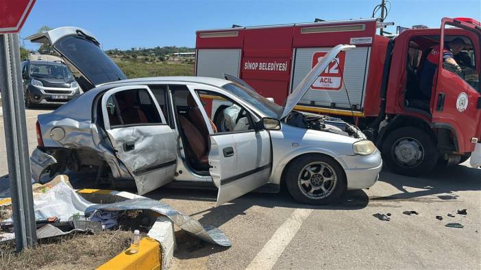 Sinop'ta feci trafik kazası