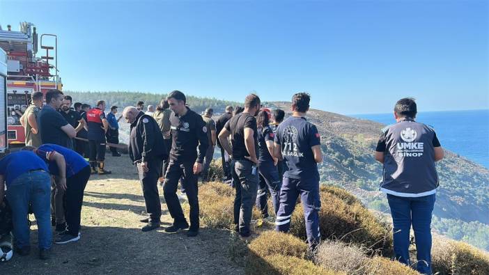 Sinop’ta yangına müdahale eden itfaiyeci uçurumdan düştü