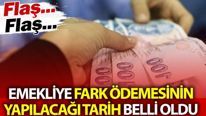 Son dakika... Emekliye fark ödemesinin yapılacağı tarih açıklandı