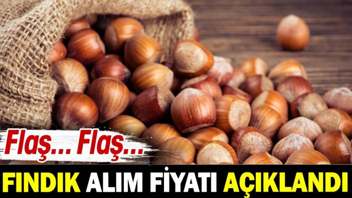 Fındık alım fiyatı açıklandı