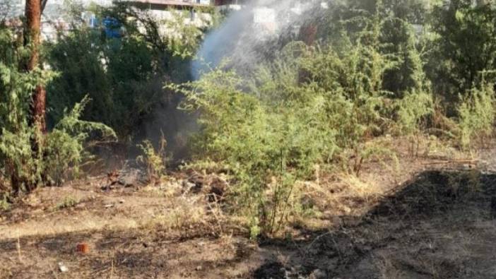 İskenderun’da bahçe yangını