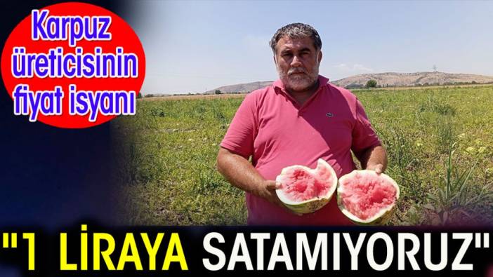 '1 liraya satamıyoruz' Karpuz üreticisinin fiyat isyanı