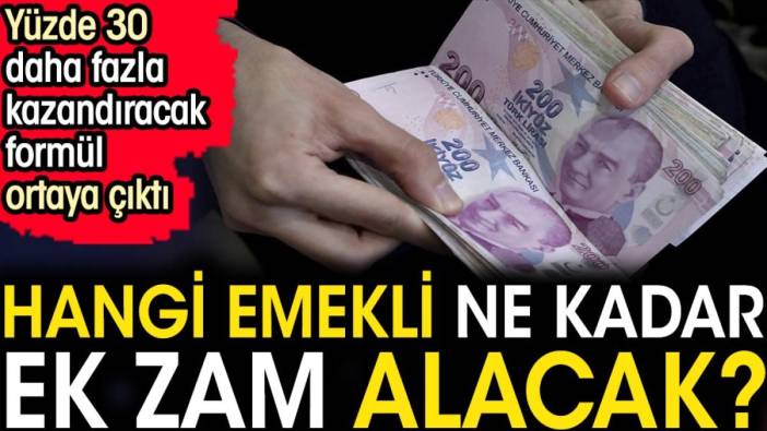 Hangi emekli ne kadar ek zam alacak? Yüzde 30 daha fazla kazandıracak formül ortaya çıktı