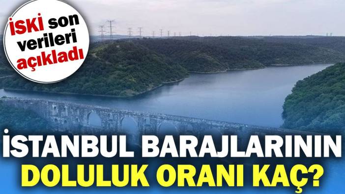 İstanbul barajlarının doluluk oranı kaç? İSKİ son verileri açıkladı