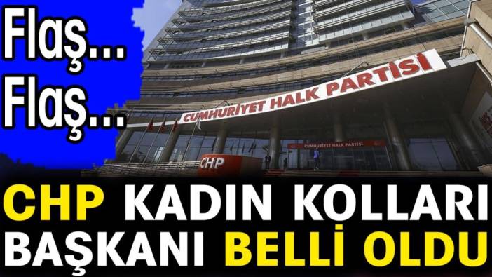 Son dakika... CHP Kadın Kolları Başkanı belli oldu