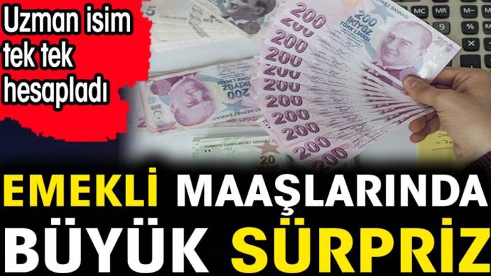 Emekli maaşlarında büyük sürpriz. Uzman isim tek tek hesapladı