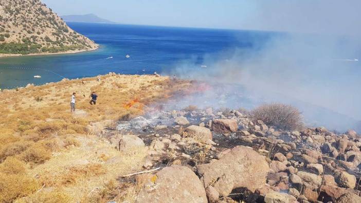 Bodrum'da korkutan yangın