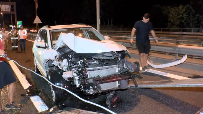 TEM Otoyolu'nda zincirleme trafik kazası; 1'i ağır 3 yaralı