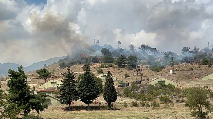 Askeri alanda korkutan yangın